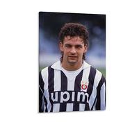 Poster di Roberto Baggio Atleti Dipinto su tela da parete Poster di scorrimento, stampa da parete, decorazione murale, poster per la casa, 20 x 30 cm