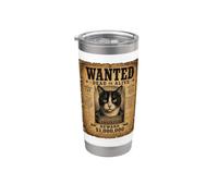 Poster di Schrödinger's Cat Dead or Alive Wanted divertente Bicchiere termico in acciaio inox doppia parete