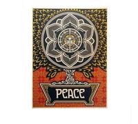 Poster di Shepard Fairey, Pace, Dipinto su Tela, Fai Arte, Non Fare la Guerra, Stampe Vintage di Shepard Fairey per la Decorazione della casa, Immagini 50x70cmx1 Senza Cornice.