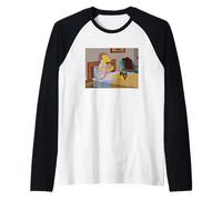 Poster di The Simpsons Moe Gossiping Phone Climate Big Chest Maglia con Maniche Raglan
