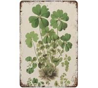 Poster di trifoglio, arte da cucina vintage, stampa botanica per cucina, arredamento rustico, stampa per casa di campagna, porta da parete, recinzione di casa colonica, arredamento alla moda, senso d