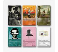 Poster di Tyler The Creator (set di 6) con copertina dell'album Chromakopia autografata in edizione limitata, poster artistici su tela per stanza, estetici e da parete, poster decorativo per
