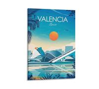 Poster di Valencia Spagna Poster di viaggio Città delle Arti e delle Scienze a Valencia Poster Valencia Wall Art Spagna Regalo di Viaggio Valencia Poster su Tela Poster Camera da Letto Decorazione