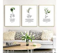 Poster Di Versi Della Bibbia In Bianco E Nero Fede Speranza Amore Stampa Artistica Da Parete Citazioni Cristiane 3 Pezzi Quadri Su Tela Per Soggiorno Decorazioni Per La Casa 30Cmx40Cm Senza Telaio
