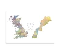 Poster di viaggio dal Regno Unito al Marocco, 3 poster su tela, decorazione per camera da letto, ufficio, camera da letto, regalo, 50 x 75 cm