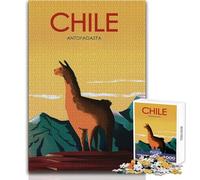 Poster di viaggio della città del Cile, puzzle da 1000 pezzi, gioco divertente per lo sviluppo cognitivo, regalo speciale per una celebrazione premurosa, dimensioni 38x26cm