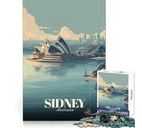 Poster di viaggio della Sydney Opera House per adolescenti, puzzle da 1000 pezzi, sfida intelligente, hobby tranquillo, lucchetto di sicurezza, regalo per le vacanze (50x75cm)