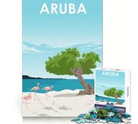 Poster di viaggio dell'isola di Aruba, puzzle per ragazzi da 1000 pezzi, allenamento della concentrazione, attività rilassante, assemblaggio preciso, ottimo regalo (50x75cm)