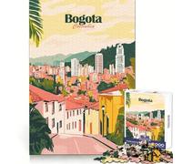 Poster di viaggio di Bogotà, Colombia, puzzle da 1000 pezzi per adolescenti, stimola la capacità di ragionamento, divertimento senza stress, bordi puliti, accogliente regalo di Natale (38x52cm)