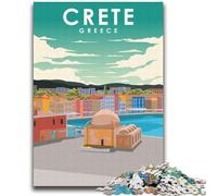 Poster di viaggio di Creta, Grecia, puzzle per adulti da 2000 pezzi, regalo di compleanno per ammazzare il tempo durante le vacanze, regali, arte murale per 14+ pezzi (70x100cm)