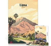 Poster di viaggio di Lima,Perù,arte per adolescenti,puzzle da 1000 pezzi,logica,facile divertimento,incastro senza soluzione di continuità,regalo stagionale (38x26cm)