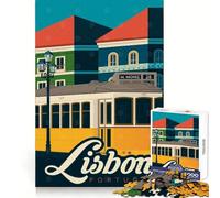 Poster di viaggio di Lisbona,puzzle da 1000 pezzi per adolescenti,stimola l'agilità cerebrale,rilassante,sicuro,ideale per feste di compleanno a sorpresa (50x75cm)