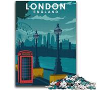 Poster di viaggio di Londra, puzzle per adulti e adolescenti, antistress, per ammazzare il tempo durante le vacanze, per migliorare l'amore tra coppie, 2000 pezzi (70x100cm)
