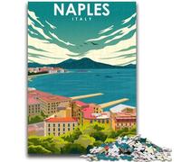 Poster di viaggio di Napoli, Italia, puzzle da 1000 pezzi per adulti e adolescenti, giocattolo educativo antistress, ideale come regalo per tutta la famiglia, 1000 pezzi (50x75cm)