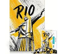 Poster di viaggio di Rio de Janeiro - Puzzle da 1000 pezzi per adolescenti - Stimola la memoria, calma, evasione, schema di assemblaggio, calda sorpresa (50x75cm)