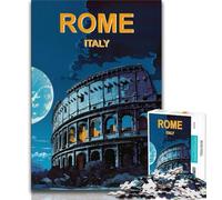 Poster di viaggio di Roma, Italia, puzzle per adolescenti, aiuta il cervello ad allenare i giocattoli avvincenti per coltivare la pazienza Un'opera d'arte 50x75cm