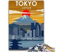 Poster di viaggio di Tokyo, Giappone, puzzle per adulti da 1000 pezzi, giocattoli, giochi educativi, regali di Babbo Natale segreto antistress per bambini dai 14 anni in su, 1000 pezzi (50x75cm)