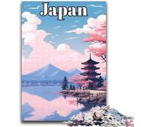 Poster di viaggio in Giappone, puzzle da 1000 pezzi per adolescenti, dai 14 anni in su, rompicapo, giochi per famiglie, regali di compleanno per Natale, 1000 pezzi (50x75cm)