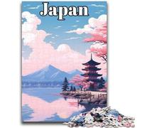 Poster di viaggio in Giappone, puzzle da 1000 pezzi per adulti, regalo per gioco educativo, sfida, regalo di compleanno, regali, arte murale, 1000 pezzi (26x38cm)