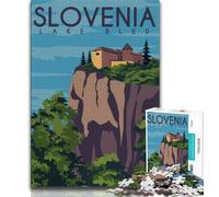 Poster di viaggio nel mondo, puzzle da 1000 pezzi per adulti, difficile da completare ma divertente e umoristico gioco educativo per compleanni, 38x26cm