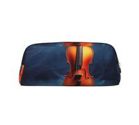 Poster di violino, borsa per il trucco per donne e uomini, beauty case da viaggio, pochette estetica, astuccio grande per matite