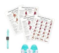 Poster Di Yoga Sulla Sedia Per Stretching E Allenamento