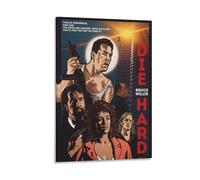 Poster Die Hard - Poster iconico di Thriller d'azione su tela, motivo: poliziotto solitario che combatte i terroristi in un grattacielo (5), stampa artistica da parete su tela, poster artistici