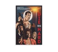 Poster Die Hard - Poster iconico thriller d'azione su tela, motivo: poliziotto solitario che combatte i terroristi in un grattacielo, decorazione artistica da parete per la stanza, 40 x 60 cm