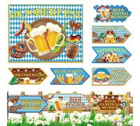 Poster direzionale Oktoberfest - Decorazione di cartelli per feste in Oktoberfest,Ornamento in legno antiribaltamento per eventi nei giardini esterni e nelle feste tedesche