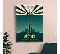 Poster divertente con scritta "Welcome to Rapture Videogiochi", regalo per la casa, cortile, giardino, bar, pub, per garage, negozi, cartelli in metallo, decorazione artistica da parete, 20 x 30 cm
