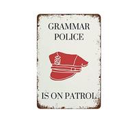 Poster divertenti con giochi di parole sulla grammatica, set di decorazioni murali, decorazioni per l'aula di letteratura inglese, insegnante di inglese, migliori insegne di latta vintage divertenti
