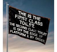 Poster divertenti per dormitorio universitario di prima classe per la toilette segnaletica bandiera invernale per la casa decorazione per porte (60 x 90 cm)