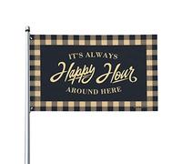 Poster divertenti per dormitorio universitario It's Always Happy Hour Around Here, decorazione divertente per camera da letto dei ragazzi (60 x 90 cm)