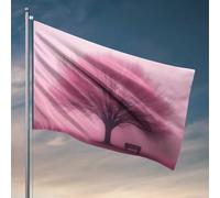 Poster divertenti per dormitorio universitario, panca solitaria sotto l'albero rosa, bandiera per camera da letto, roba fresca per la tua stanza (60 x 90 cm)