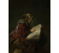 Poster Donna che legge la Bibbia - Arte da parete età dell'oro -...