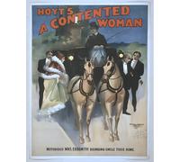 Poster donna contenta teatro carrozza scena arte da parete -...