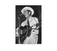 Poster E Stampe 60 * 80cm Senza Cornice Cantante Hank Williams Bianco e nero Cantare Poster Soggiorno Camera da letto Pittura Opera d'arte