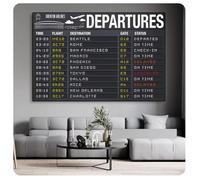 Poster e Stampe a Tema imprenditore ispiratore partenze arrivi aeroporto Quadri da Parete Dipinti su Tela Ufficio Arredamento casa - 60X80cm Senza Cornice
