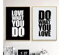Poster e stampe Love What You Do Wall Art Inspirational Office Canvas Painting Wall Pictures for Study Room Home Decor19.6"x 27.5"(50x70cm)x2 Senza cornice