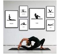 Poster e stampe Pilates Regalo Pilates Studio Decor Moderno minimalismo Ispirazione Wall Art Tela Pittura Immagini-50x70cm 40x60cm 30x40x4Pcscm Senza cornice