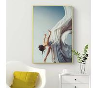 Poster e stampe su tela con ragazza che balla il balletto moderno, immagini artistiche per soggiorno, camera da letto, aula (50x70 cm/senza cornice)