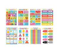 Poster Educative Per Bambini | Tavola Cognizione Linguistica | Set Apprendimento 15 Pezzi Genitori Homeschooling Bambini Educazione Speciale Centro Risorse