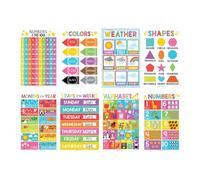 Poster Educative Per Bambini,Tavola Scienze Naturali | Set Apprendimento 15 Pezzi Genitori Homeschooling Bambini Educazione Speciale Centro Risorse