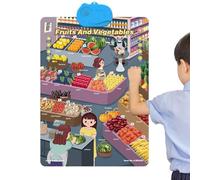 Poster Educativi Per Bambini - Giocattoli Educativi Interattivi E Divertenti Con Suono,Strumenti Di Lettura Per Bambini,Per Apprendimento Vocabolario E Pianoforte, Per Casa, Interno, Esterno, Aula E S