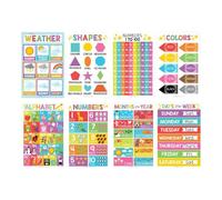 Poster Educativi Prescolari,Tabella Logica Matematica - 15 Unità di Fogli per Apprendimento in Aula Casa Bambini Piccoli Educazione Domestica ed Educazione Speciale