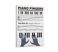 Poster educativo con dita di pianoforte e esercizi di riscaldamento, per imparare a suonare la teoria del pianoforte, 40 x 60 cm