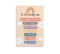 Poster educativo con scritta in lingua inglese "It Is Okay to Feel Calming Corner Calm Down Corner" (lingua italiana non garantita), 20 x 30 cm