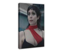 Poster esclusivo artistico allegro dell'attrice Cristin Milioti, poster su tela, 3 poster su tela, decorazione per camera da letto, ufficio, camera da letto, regalo, 60 x 90 cm