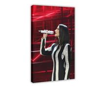 Poster esclusivo e classico della cantante Laura Pausini, elegante e senza tempo, 2 poster su tela, decorazione per camera da letto, ufficio, stanza, regalo, 20 x 30 cm