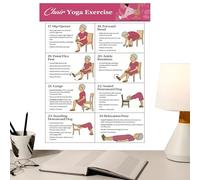 Poster Esercizi Sulla Sedia Per Anziani - Poster Istruzioni Allenamento Seduti 11 Pezzi | Tabella Fitness Per Terza Età, Ginnastica, Yoga, Esercizi Di E Dimagrimento Senior